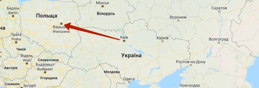 Карта України Польща